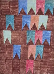 Bandeirinhas by Alfredo Volpi, têmpera sobre tela, offered Mar 2017