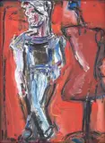 Iberê Camargo, Manequins, 1986, óleo sobre madeira