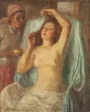 Capitú by Joaquim da Rocha Ferreira, 1948, óleo sobre tela, offered Mar 2017