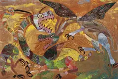 Bichos by Chico da Silva, 1966, guache sobre papel, offered Mar 2017