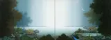 Roberto Feitosa, Paisagem Azul, 1991, óleo sobre tela