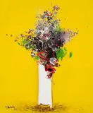 Yugo Mabe, Flores Coloridas Fundo Amarelo