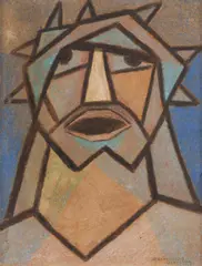 Cristo by Raimundo de Oliveira, 1955, óleo sobre madeira, offered Mar 2017