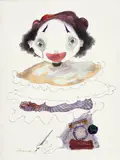 Ramirez Amaya, Palhaço, 1974, técnica mista sobre papel