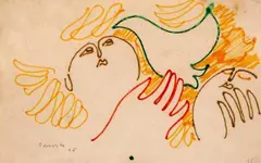 Milton Dacosta, Vênus, 1965, caneta hidrocor sobre papel