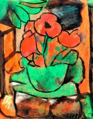 Aldo Bonadei, Vaso de Flores, 1966, guache sobre papel