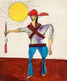 Cangaceiro by Aldemir Martins, 1968, acrílica sobre tela, offered Nov 2016