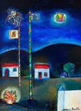 O Quadrado by Aldemir Martins, 1974, acrílica sobre tela, offered Nov 2016
