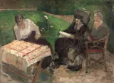 Figuras no Jardim by Lucy Citti Ferreira, óleo sobre tela, offered Nov 2016