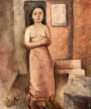 Figura Feminina by Lucy Citti Ferreira, óleo sobre tela, offered Nov 2016