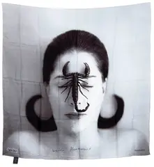 Portrait with Scorpion by Marina Abramović, 2005, impressão sobre seda, offered Nov 2016
