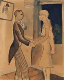 Ismael Nery, Casal, aquarela sobre papel