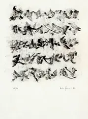 León Ferrari, Sem Título, 1984, litografia sobre papel