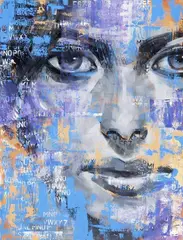 Mulher by Oak, 2014, técnica mista sobre tela, offered Nov 2016