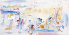 Bíptico I e II by Claudio Kuperman, 1985, acrílica sobre tela, offered Nov 2016