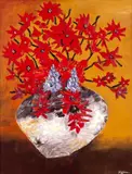 Yasuichi Kojima, Flor Vermelho, 2010, óleo sobre tela
