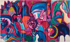 Sem Título (Tríptico) by Maciej Babiński, acrílica sobre tela, offered Sep 2016