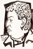 Auto-Retrato by Di Cavalcanti, 1959, nanquim sobre papel, offered Sep 2016