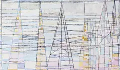 Gonçalo Ivo, Les Cathédrales Primitives, 2004, óleo sobre tela