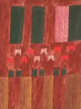 Janela e Bandeira by Alfredo Volpi, 1969, tempera sobre tela, offered Sep 2016