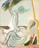 Cícero Dias, Na praia, 1942, óleo sobre tela