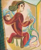 Cícero Dias, Teatro Surreal, óleo sobre tela