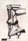 Aldemir Martins, Figura, 1959, tinta imprensa sobre tela