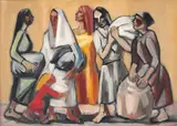 Mulheres by Mario Zanini, 1968, óleo sobre tela, offered Jun 2016