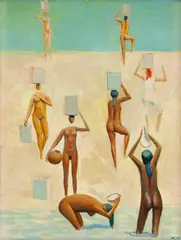 Banho by Carybé, 1973, óleo sobre tela, offered Jun 2016