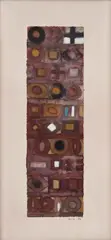 Sem Título by Mira Schendel, 1963, ecoline sobre papel artesanal colado em papel, offered Jun 2016