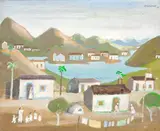 Paisagem Brasileira com Rio by Fulvio Pennacchi, 1986, óleo sobre placa, offered Jun 2016