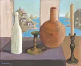 Composição by Fulvio Pennacchi, 1976, óleo sobre placa, offered Jun 2016