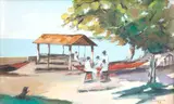 Jenner Augusto, Marinha de Itapuã, 1981, óleo sobre tela