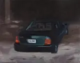 Ana Prata, Carro Preto, 2010, óleo sobre tela