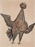 Galo by Aldemir Martins, 1954, nanquim aquarelado sobre papel, offered Mar 2016