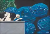 Samuel Szpigel, O Lixo e os Cachorros, 1978, técnica mista sobre tela colado em placa