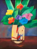 Vaso de Flores by Aldemir Martins, 1979, acrilico sobre tela, offered Mar 2016