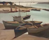 Barcos by Arcangelo Ianelli, óleo sobre tela, offered Mar 2016