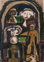 Multidão by Rubens Gerchman, 1964, acrílica sobre tela, offered Mar 2016