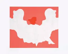 Milton Dacosta, Duas Vênus com Pássaro, serigrafia sobre papel