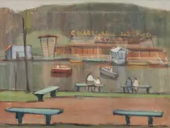 Parque com Lago by Arcangelo Ianelli, 1958, óleo sobre tela, offered Dec 2015