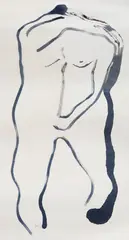 Sem Título by Tunga, 1987, nanquim sobre papel artesanal, offered Dec 2015