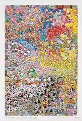 Sem Titulo by Nelson Leirner, 2003, colagem de adesivos sobre papel, offered Dec 2015
