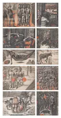 Candido Portinari, Conjunto de 10 desenhos, 1955, crayon e sanguínea sobre papel