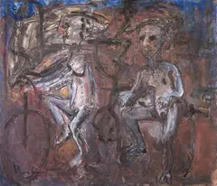 Série Ciclistas by Iberê Camargo, 1989, óleo sobre tela, offered Dec 2015