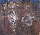 Iberê Camargo, Série Ciclistas, 1989, óleo sobre tela