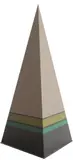 Abraham Palatnik, Pirâmide, 2009, óleo sobre madeira