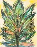 Folha by Frans Krajcberg, 2003, ecoline sobre papel, offered Dec 2015