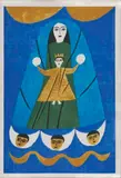 Alfredo Volpi, Madona e Menino Jesus, serigrafia sobre papel