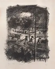 Vento em Botafogo by Darel Valença Lins, 1955, litogravura sobre papel, offered Dec 2015